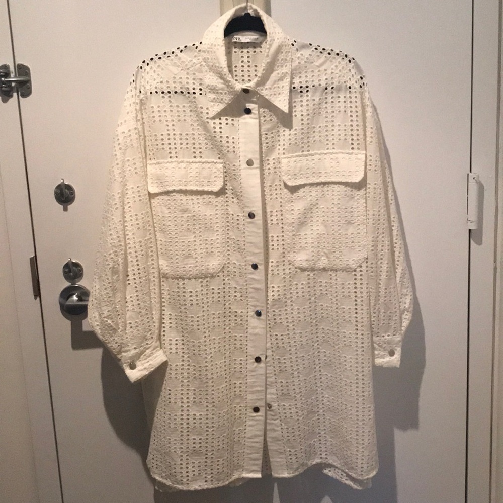 Oversized shirt dress